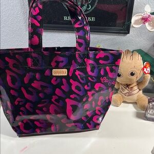 Consuela Vibrant Pink and Black Leopard Tote